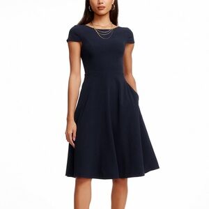 Dress the Population Elegant Navy Blue A-Line Dress